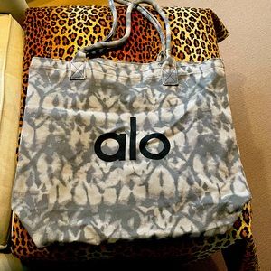 ALO tote bag, gray-green canvas